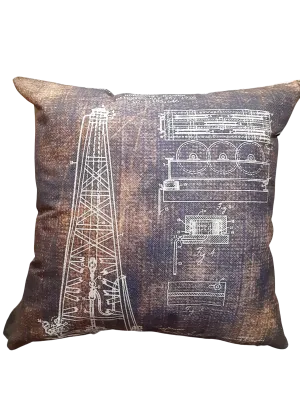 1916 Oil Drilling Rig *Limited Edition* Pillow Cover