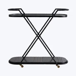 Blackened Iron Bar Cart
