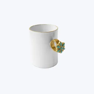 Blue Flower Ring Cup