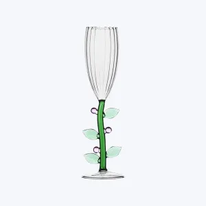 Botanica Champagne Flute, Pink Flower