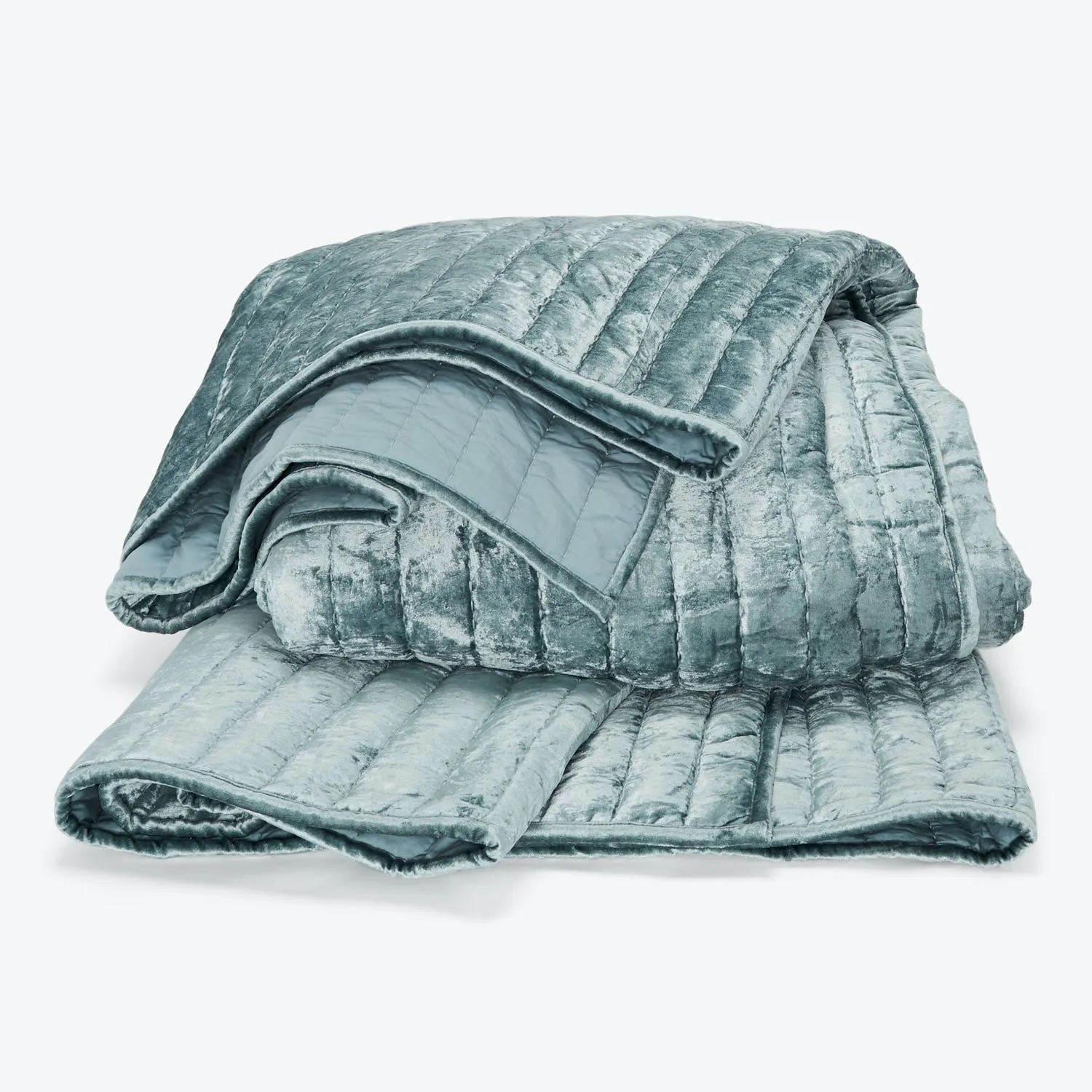 Channel Velvet Quilted Coverlet