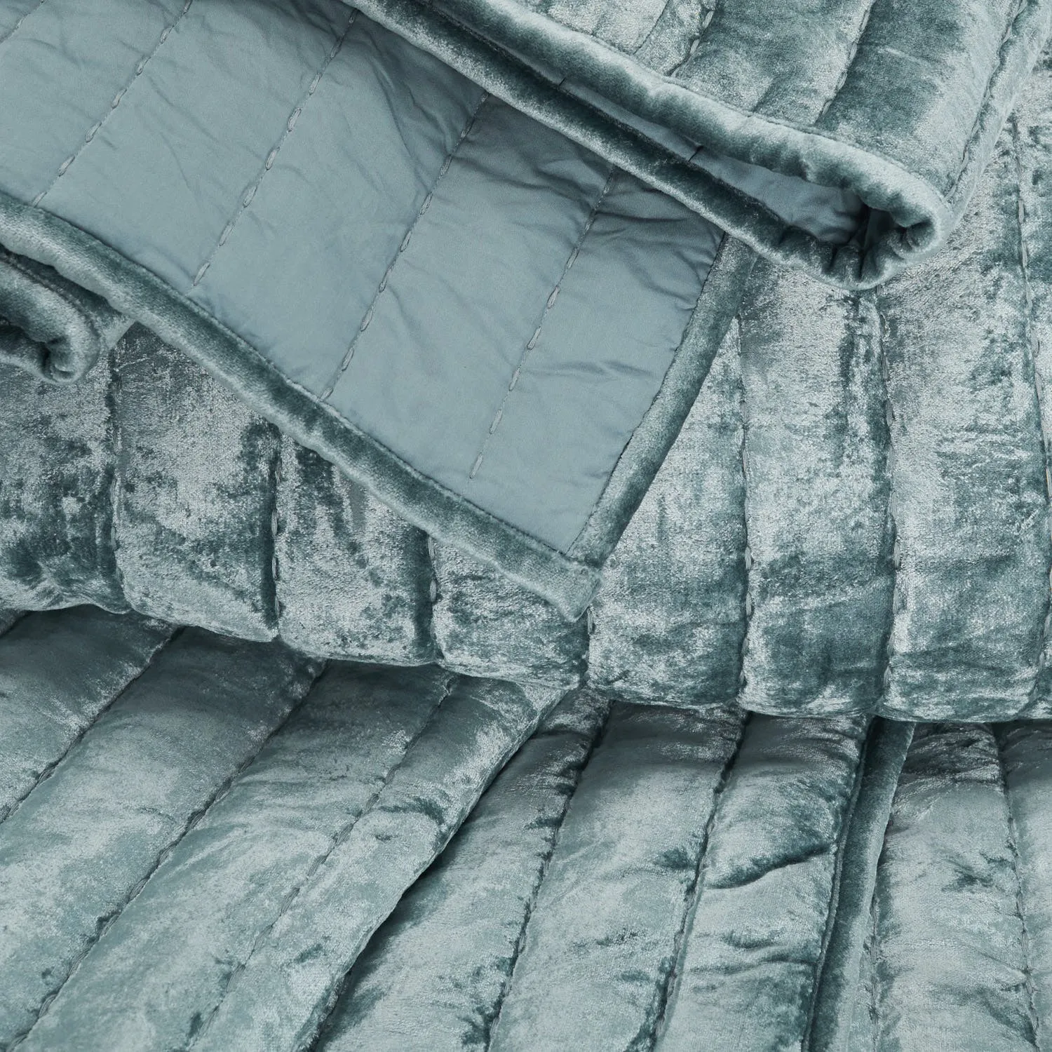 Channel Velvet Quilted Coverlet