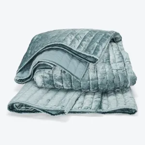 Channel Velvet Quilted Coverlet