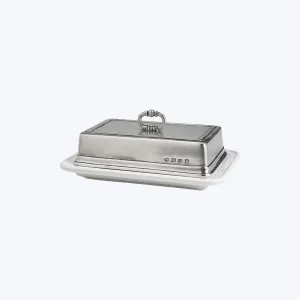 Convivio Double Butter Dish with Cover, White