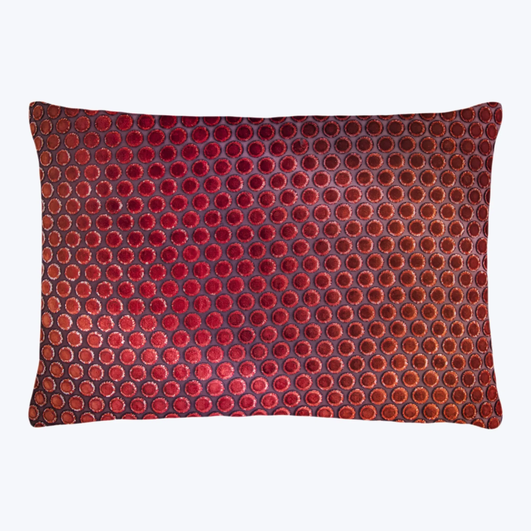 Dots Velvet Pillow, Wildberry