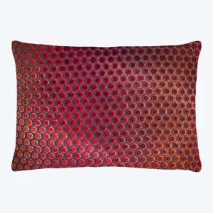 Dots Velvet Pillow, Wildberry