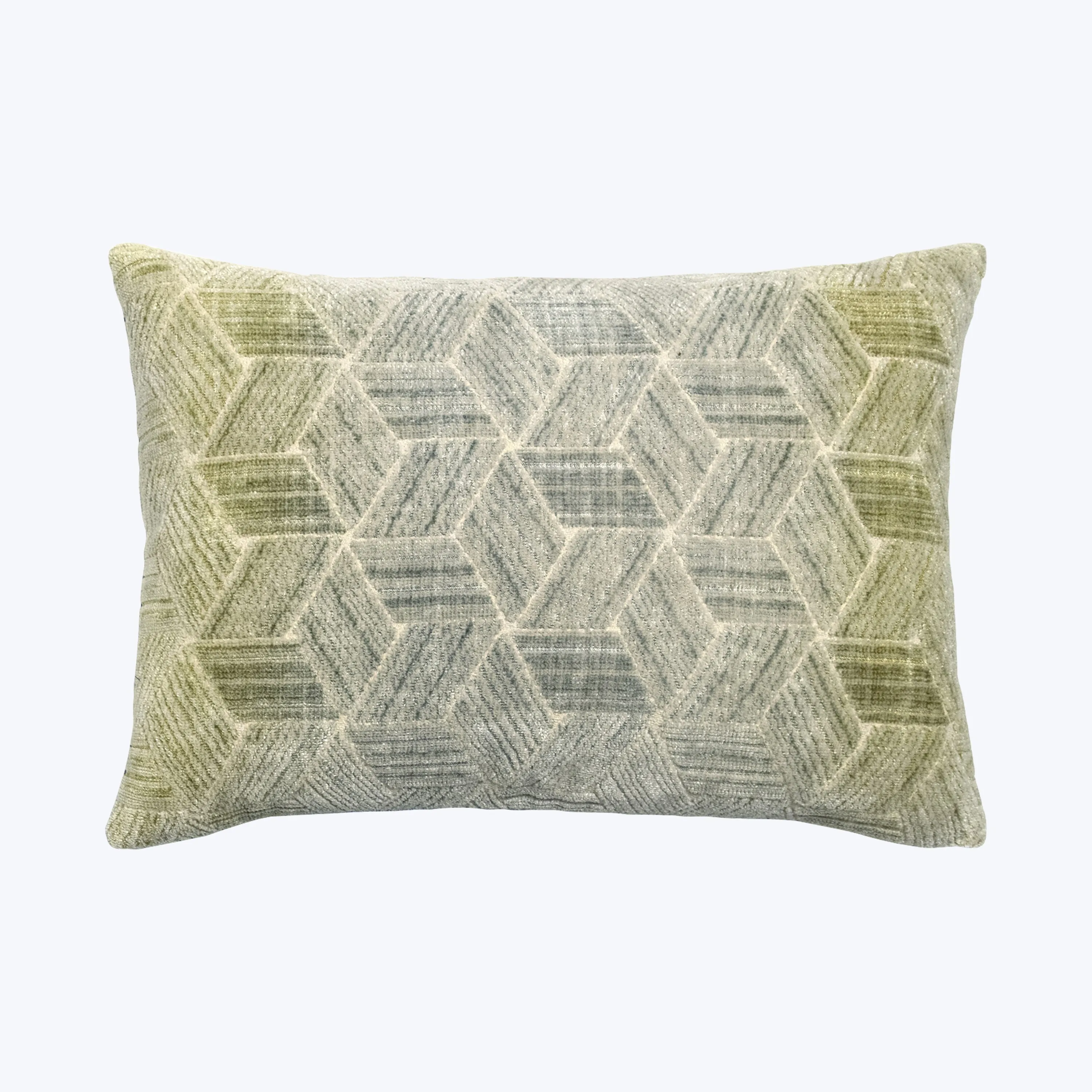Entwined Woven Jacquard Lumbar Pillow Cactus