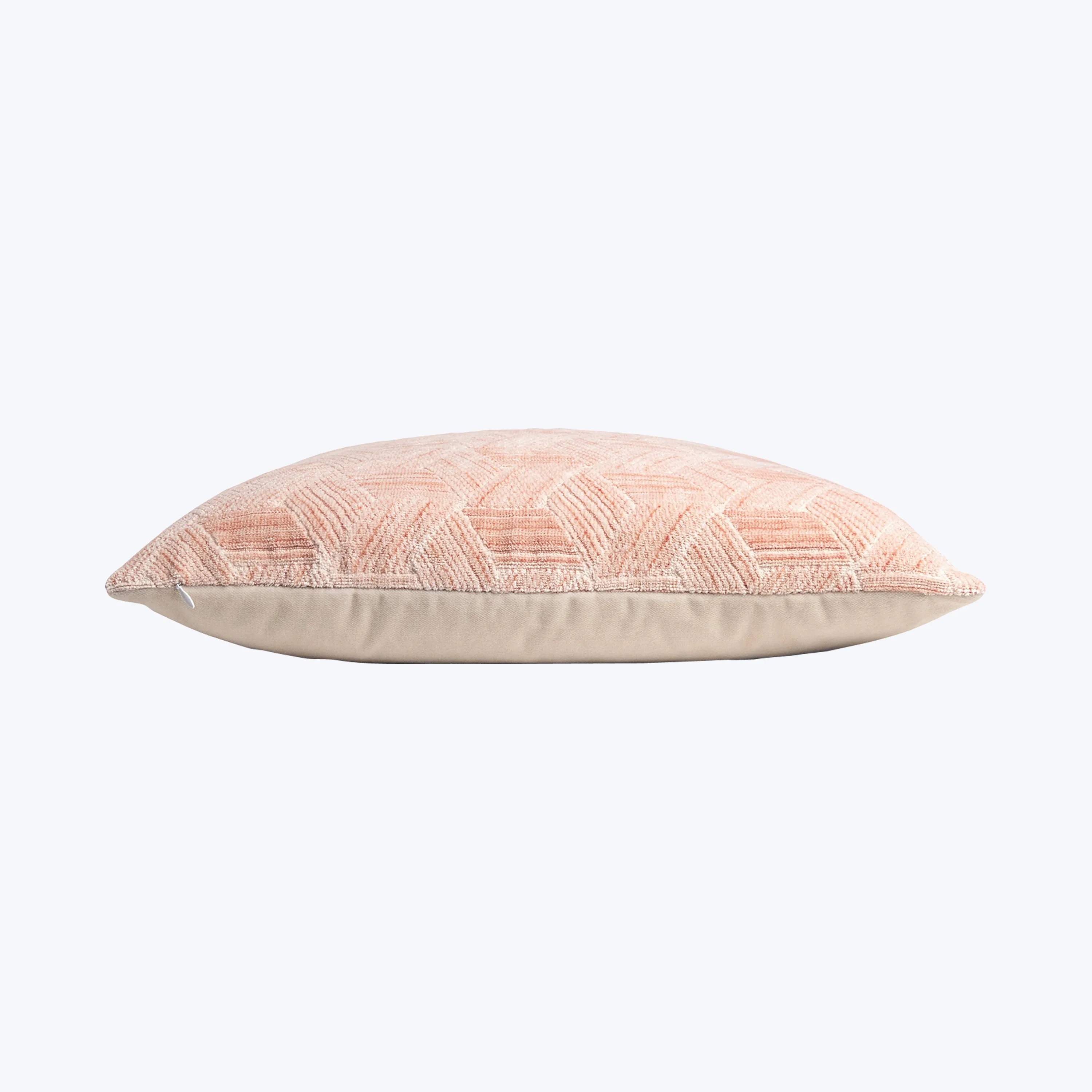 Entwined Woven Jacquard Pillow Peach