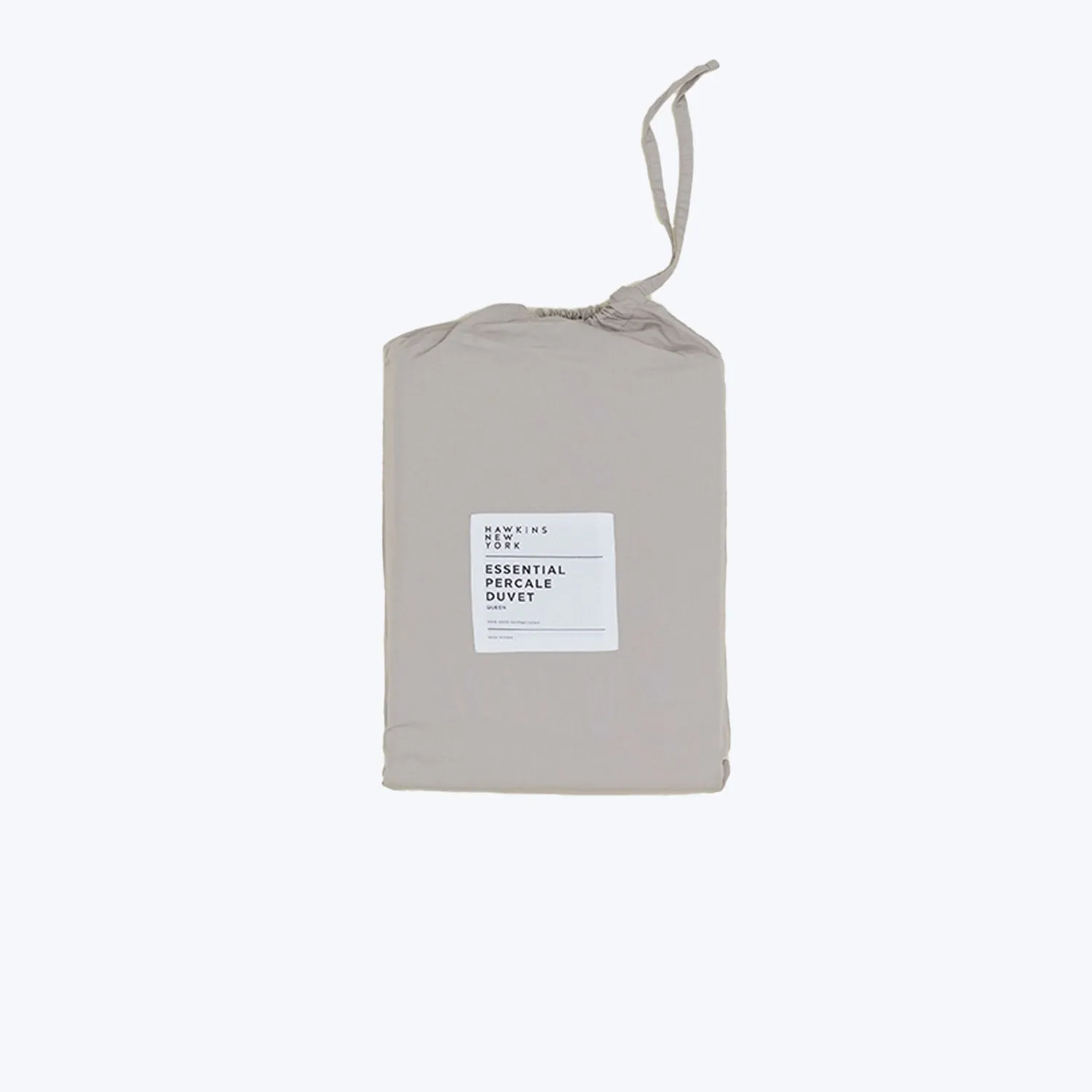 Essential Percale Duvet Cover Light Grey