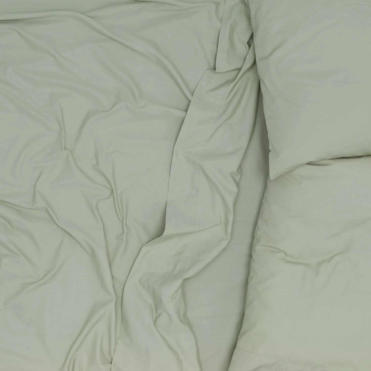 Essential Percale Duvet Cover Sage