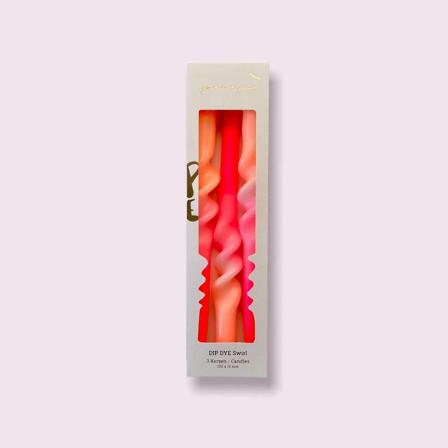 Flamingo Twister Taper Candle Set