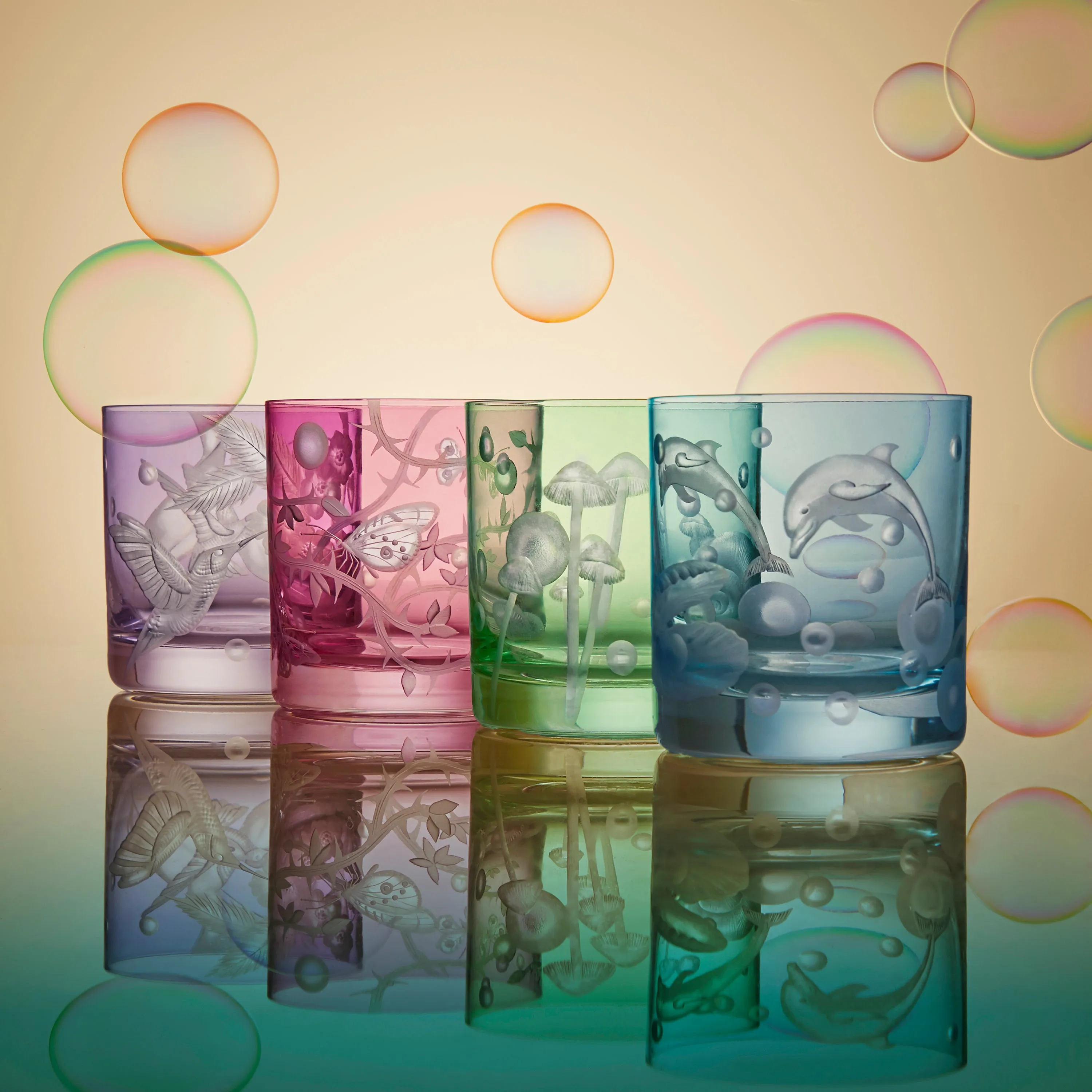 Flights of Fantasy Double Old Fashioned Glass