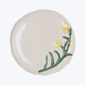 Flowery Dessert Plate, Daffodil