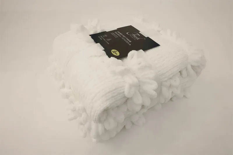Fresh Perspective Chunk Knit Ivory Throw -Ivory