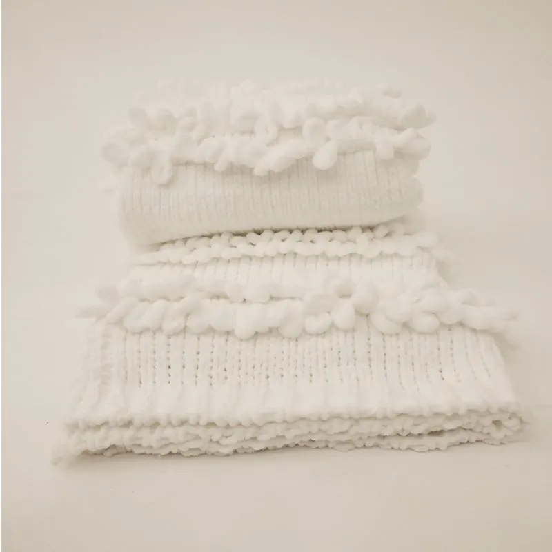 Fresh Perspective Chunk Knit Ivory Throw -Ivory