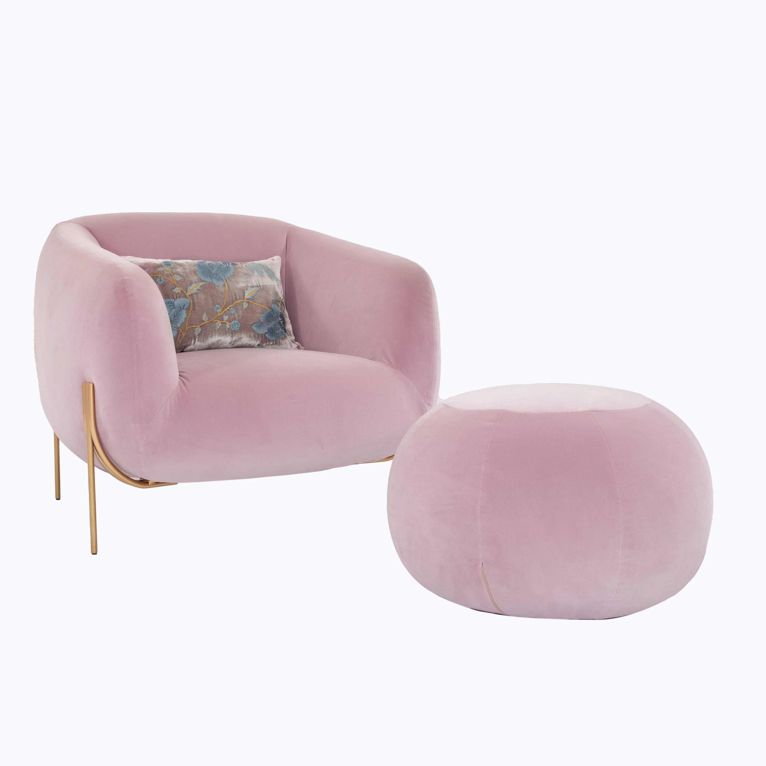 Geo Velvet Armchair