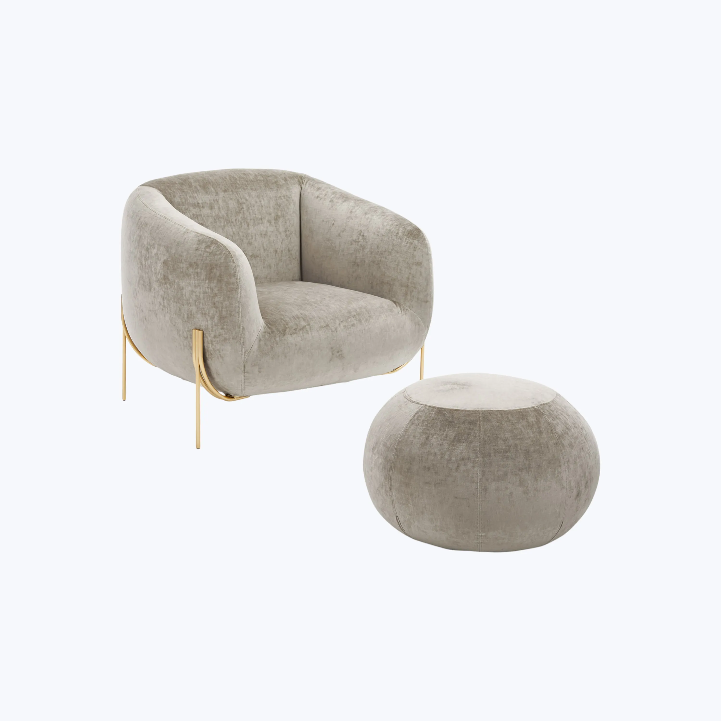 Geo Velvet Armchair