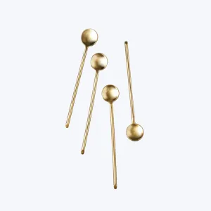 Gold Thin Spoons, Set of 4