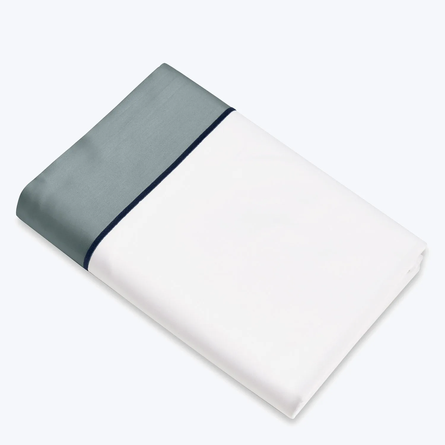 Luna Stella Sheets & Pillowcases, White/Wilton Blue