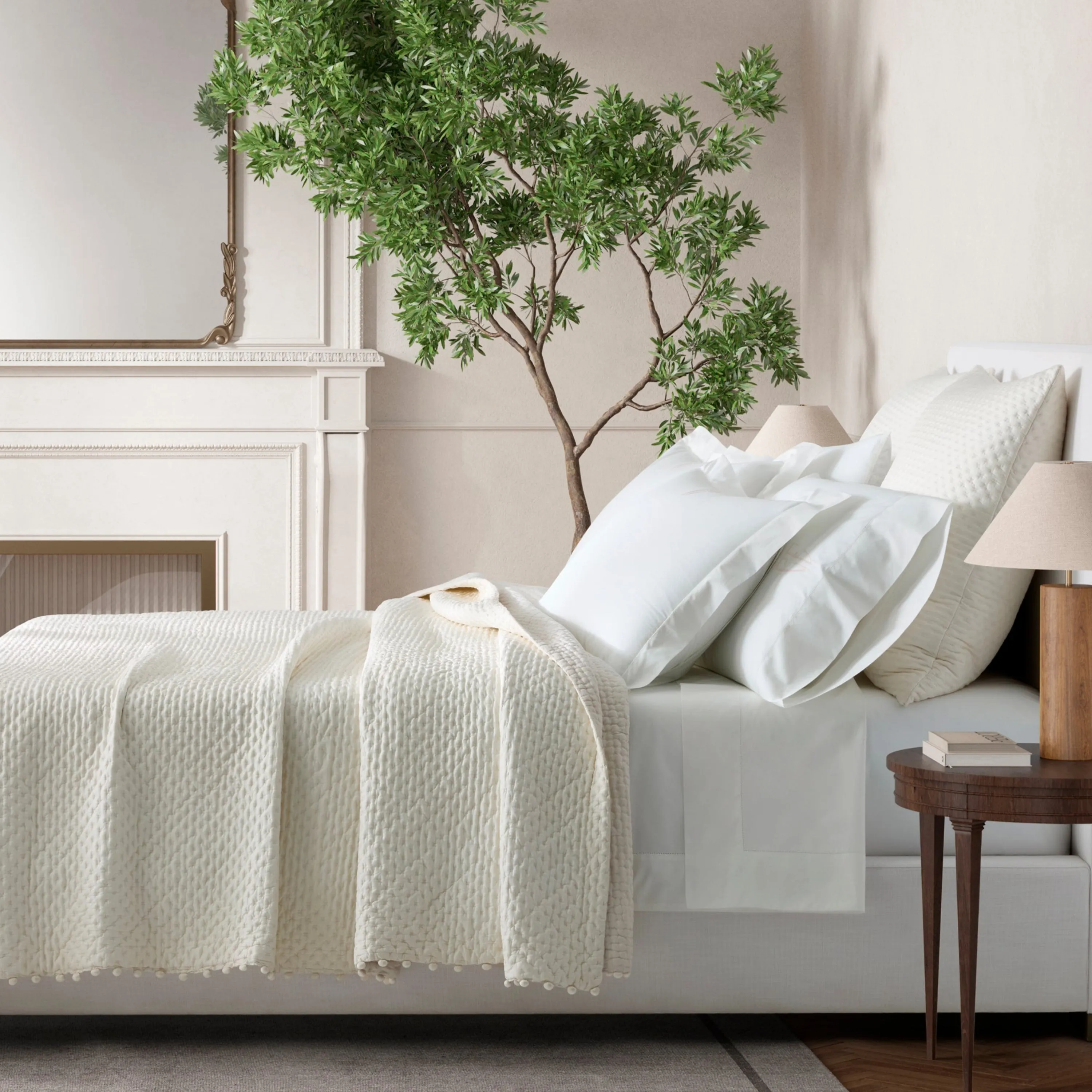 Margaret Silk Quilted Euro Sham