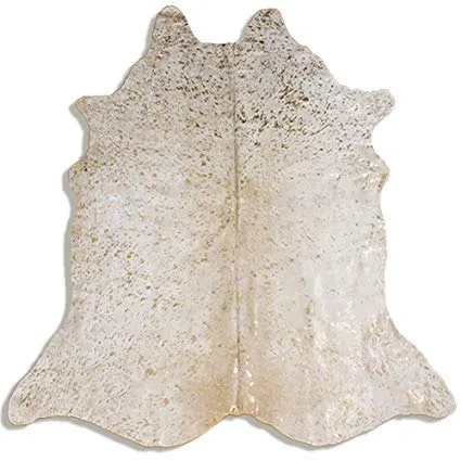 Metallic Acid Wash Cowhide Rug