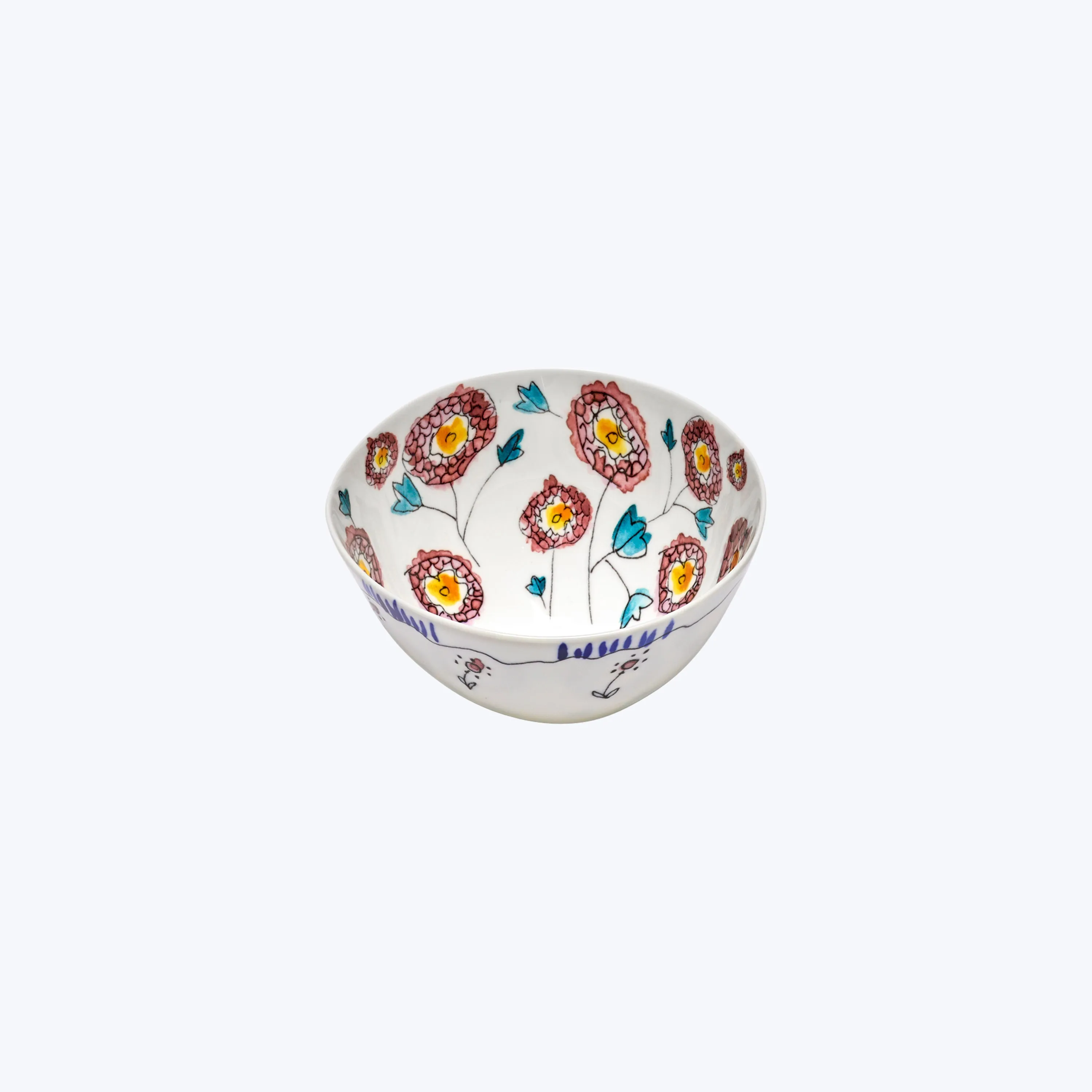 Midnight Flowers Cereal Bowl