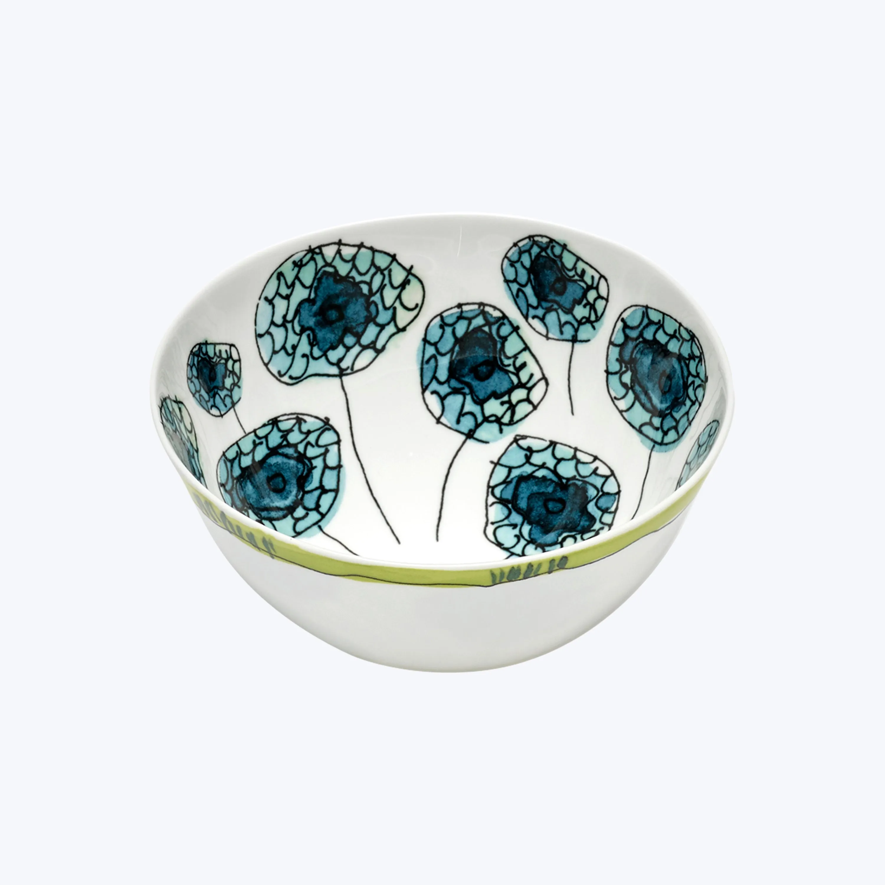 Midnight Flowers Cereal Bowl