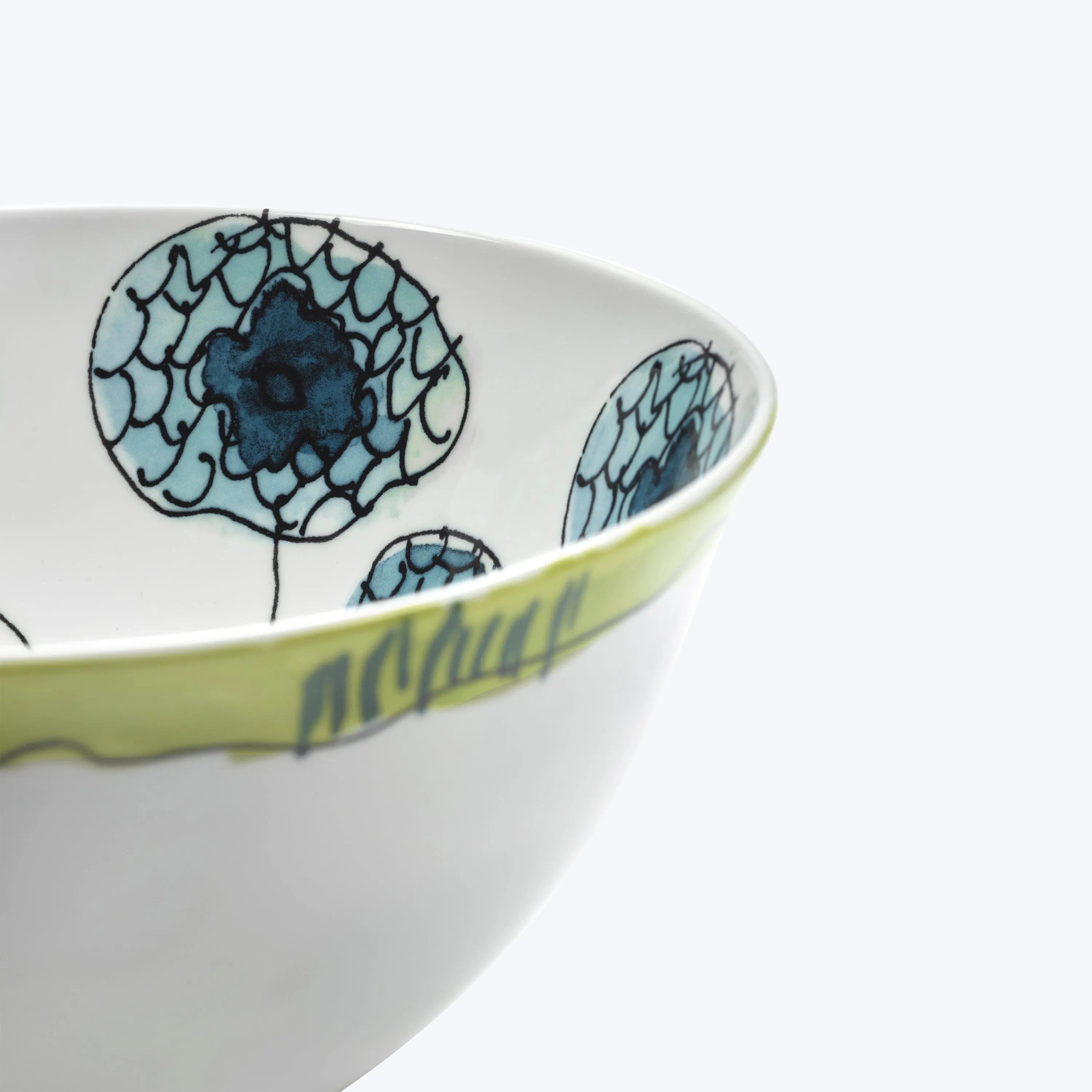 Midnight Flowers Cereal Bowl