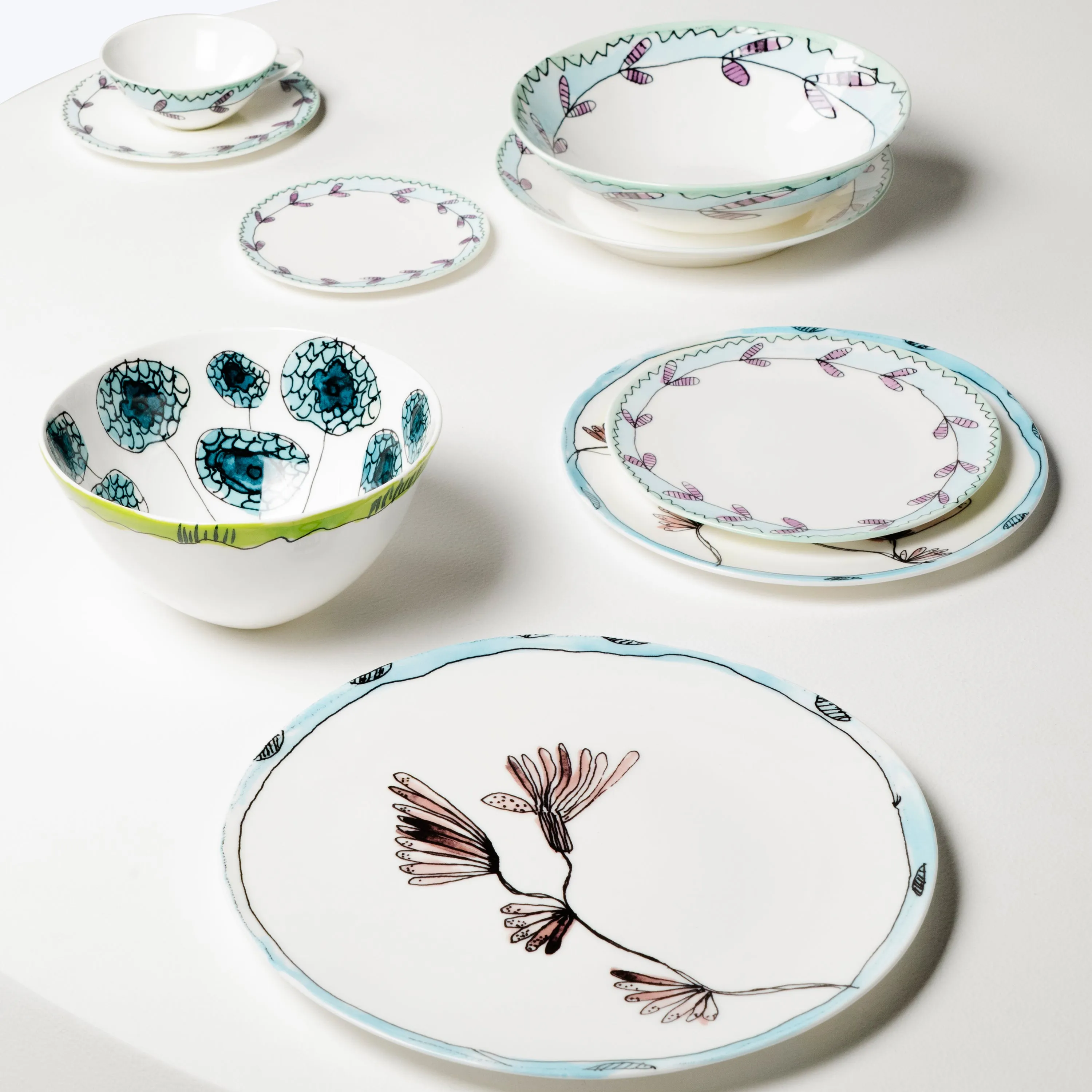 Midnight Flowers Cereal Bowl