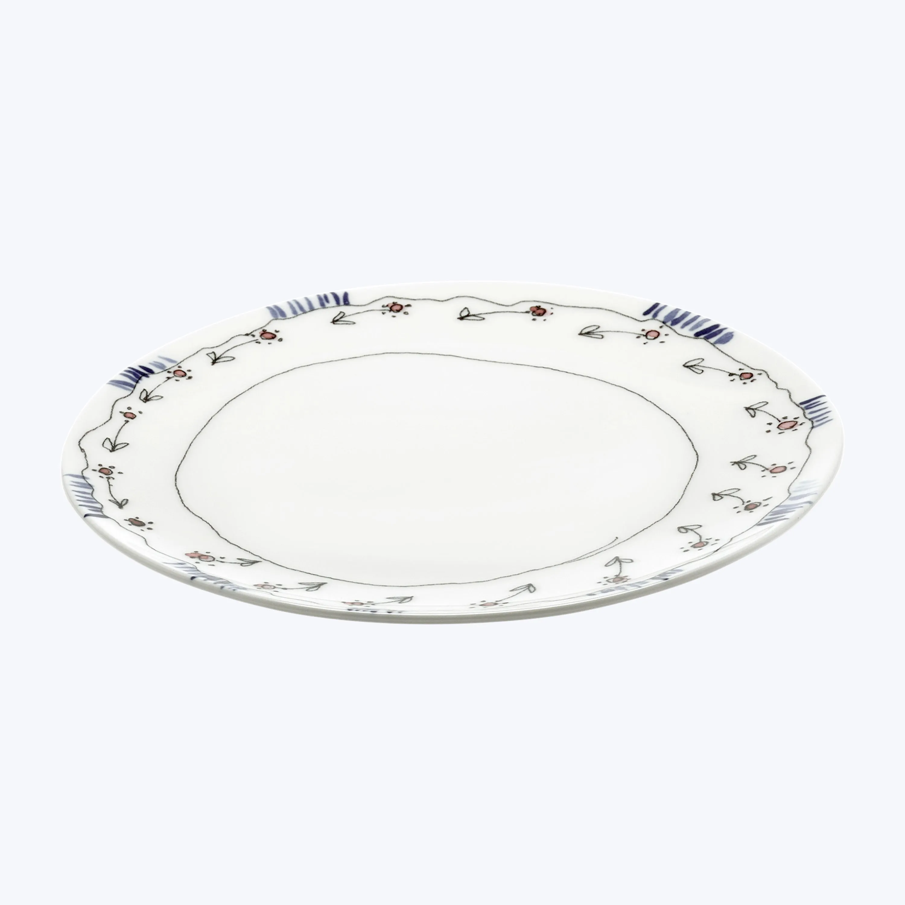 Midnight Flowers Dessert Plate