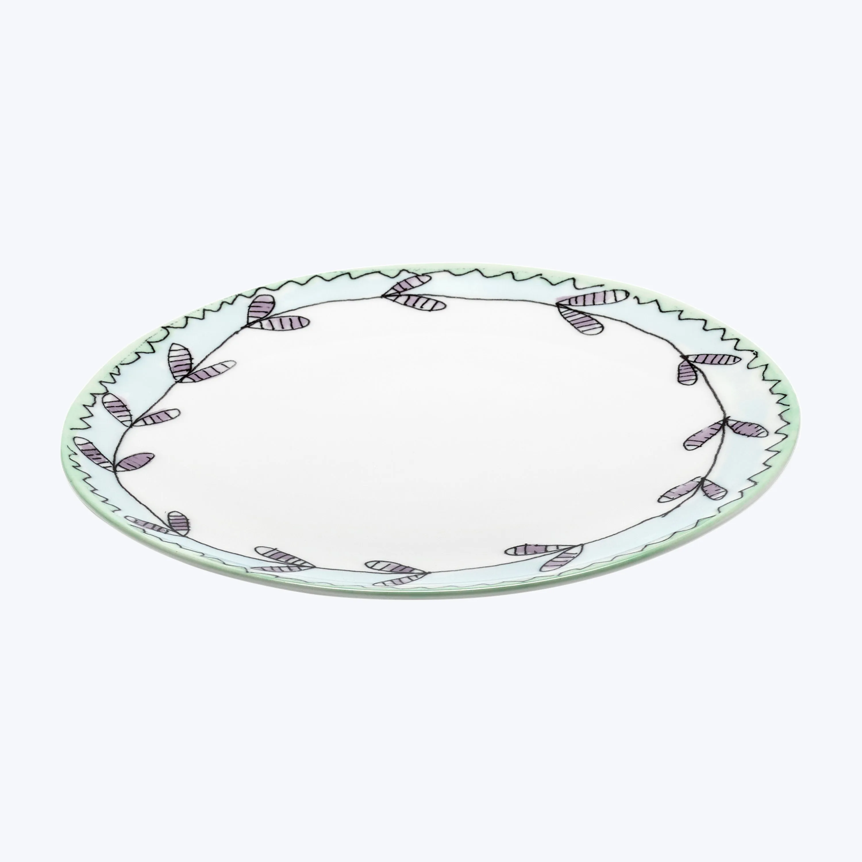 Midnight Flowers Dessert Plate