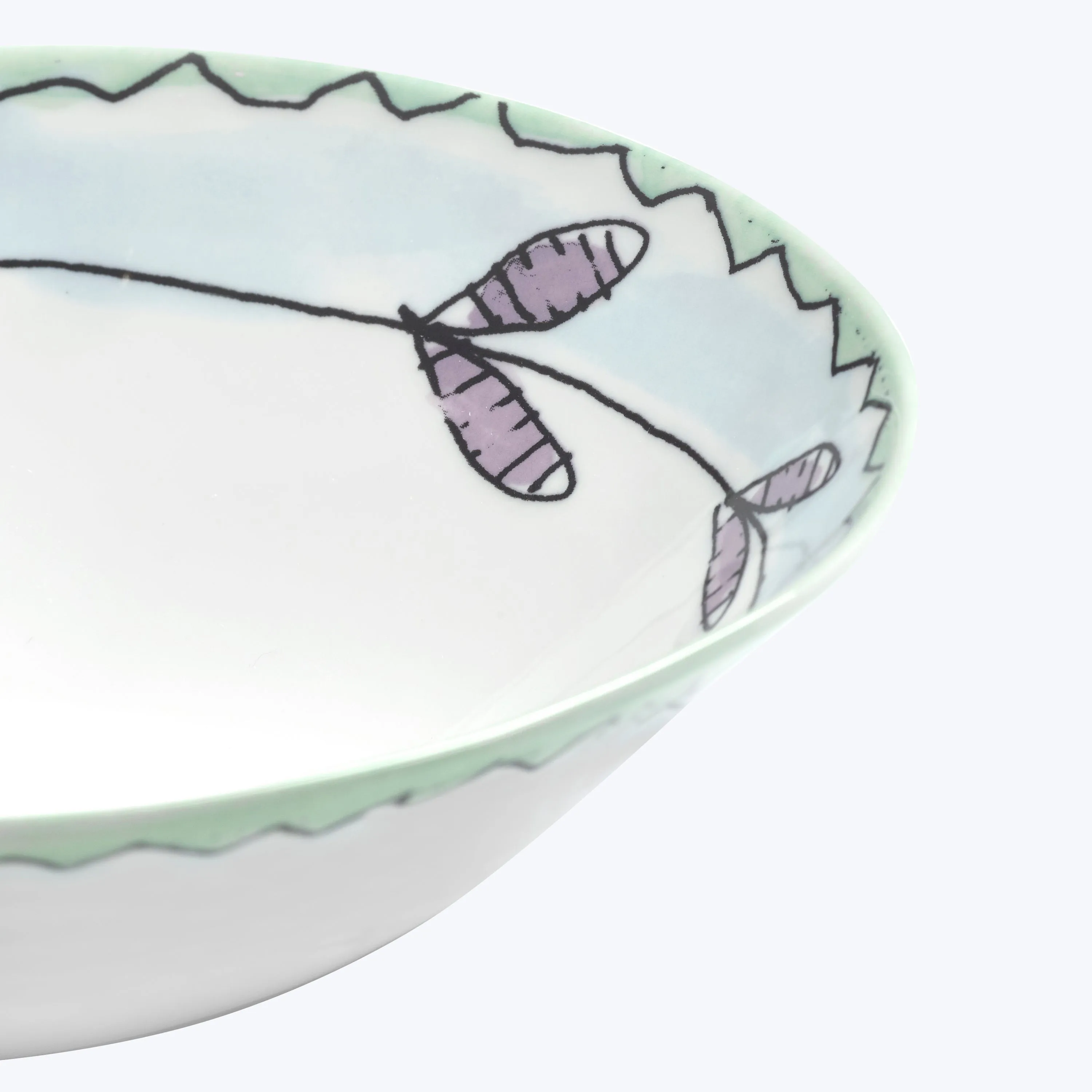 Midnight Flowers Fruit Bowl