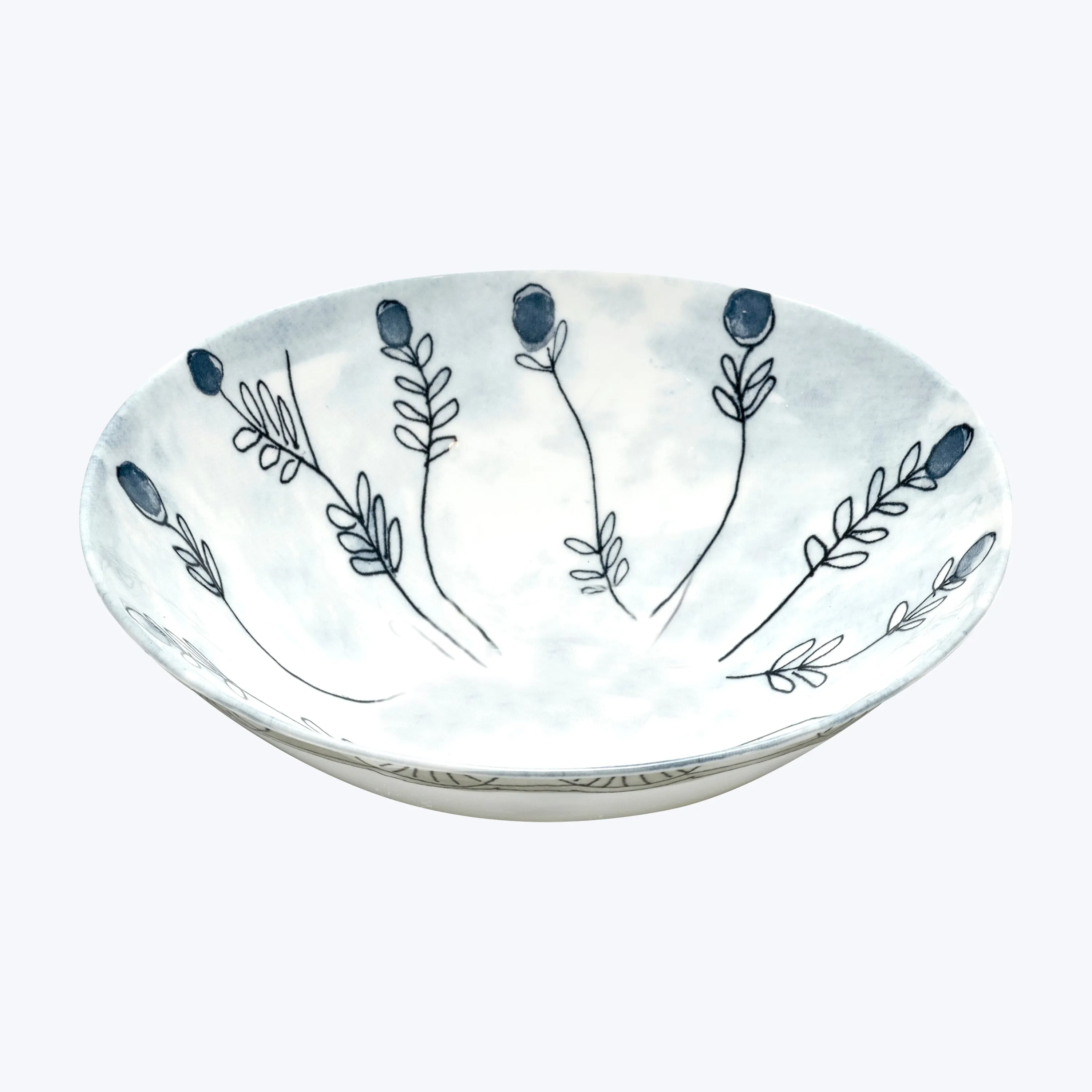 Midnight Flowers Fruit Bowl