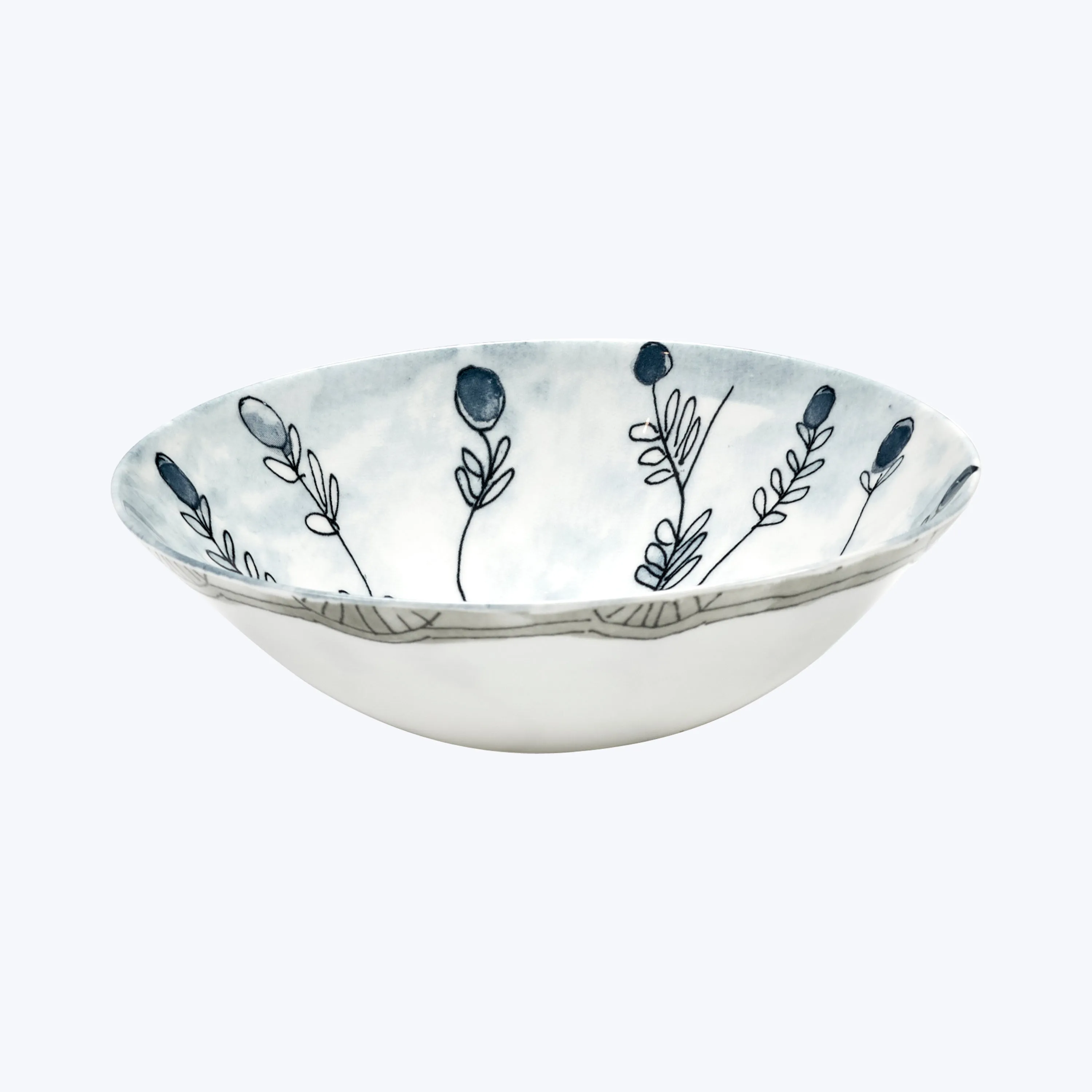 Midnight Flowers Fruit Bowl