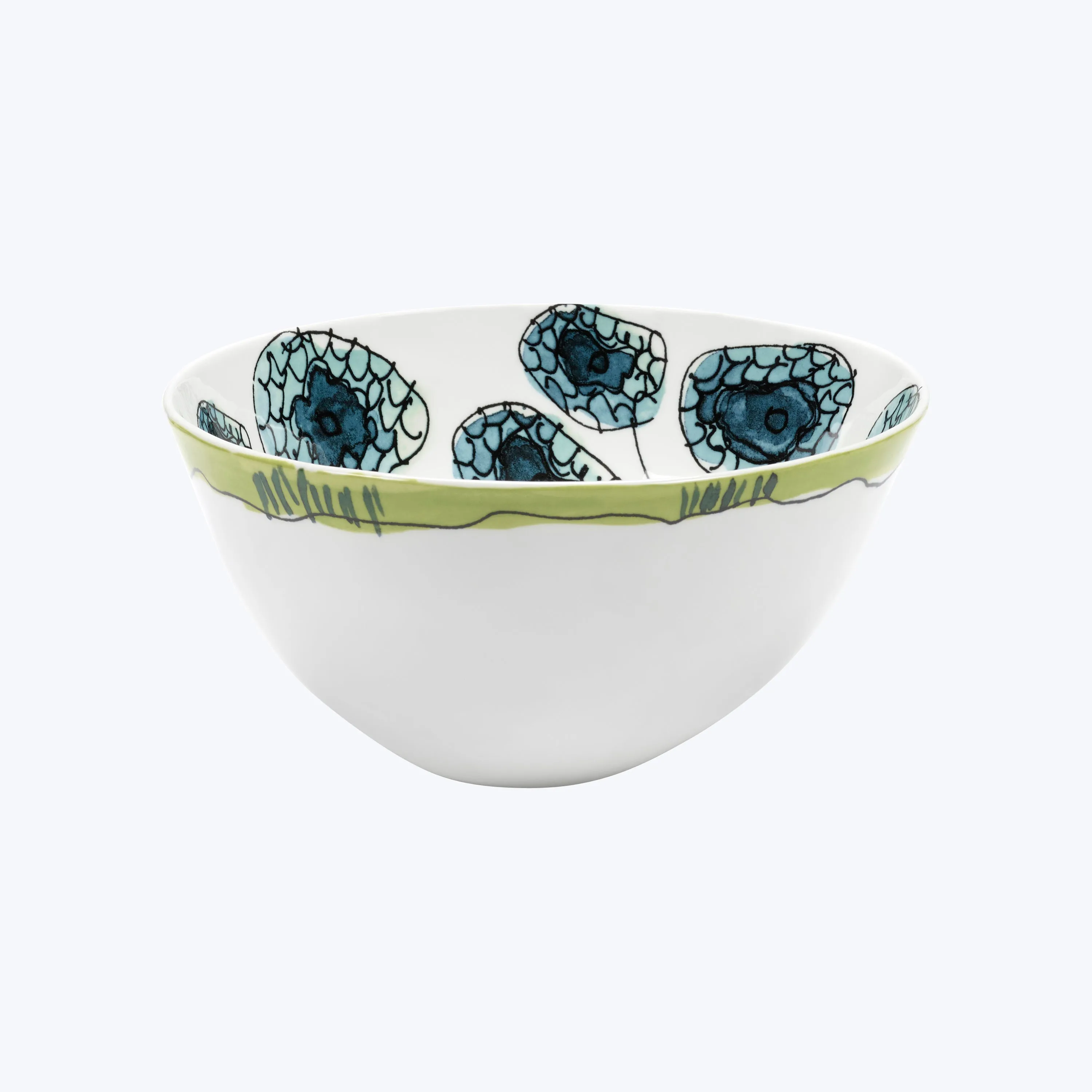Midnight Flowers Small Serving Bowl