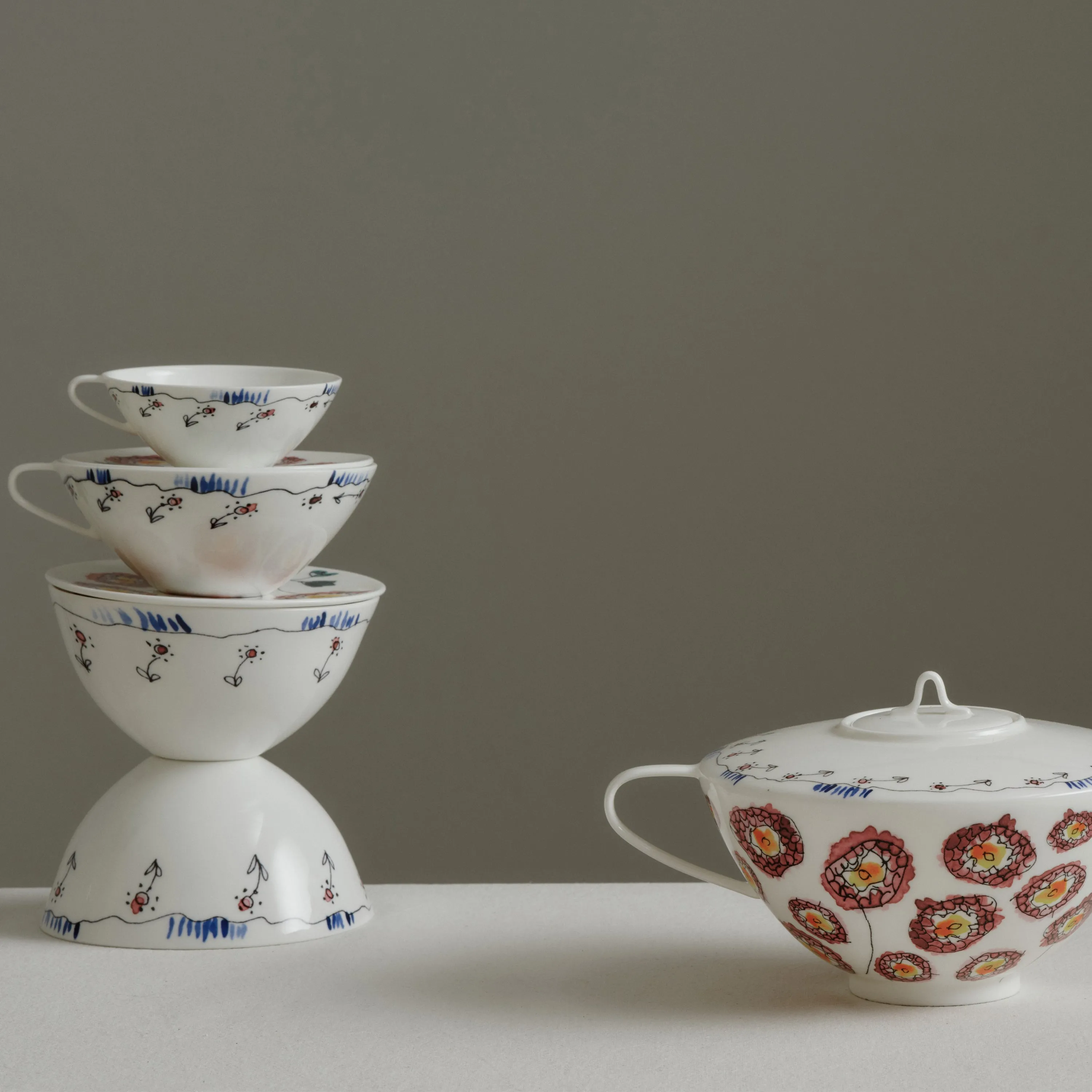 Midnight Flowers Sugar Bowl
