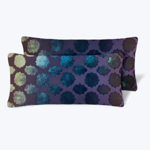 Mod Fretwork Velvet Pillow, Set of 2