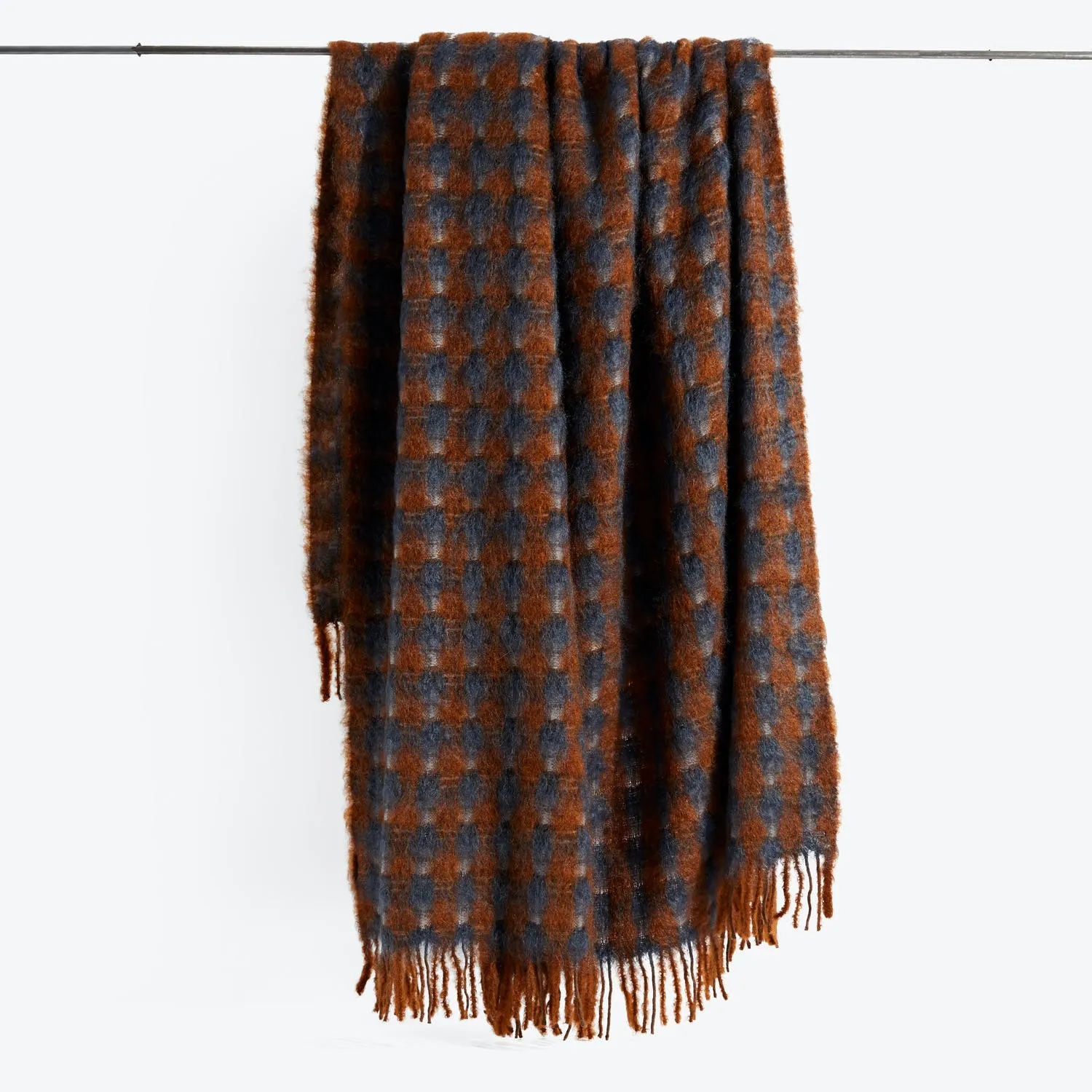 Mohair Plaid Throw