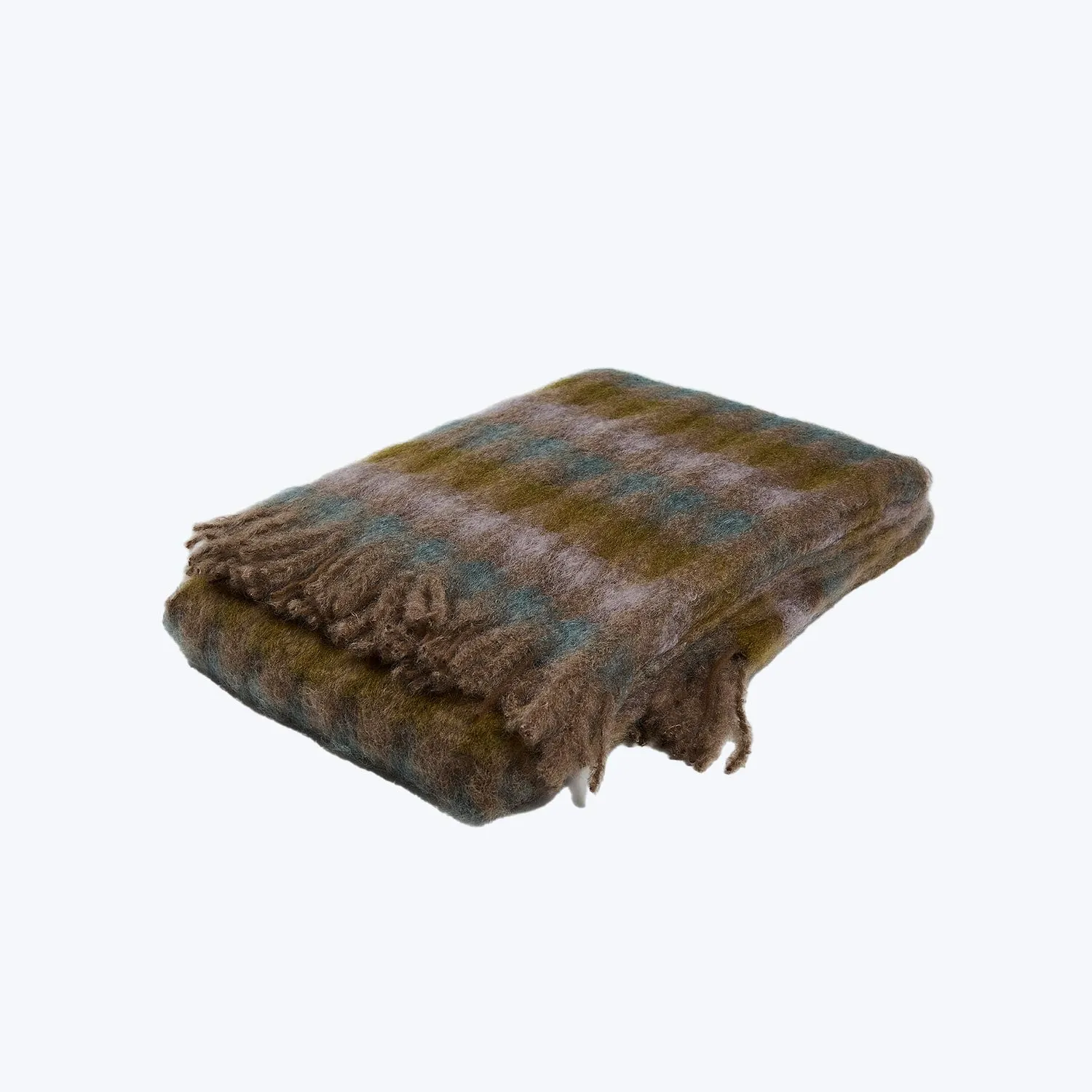 Mohair Plaid Throw