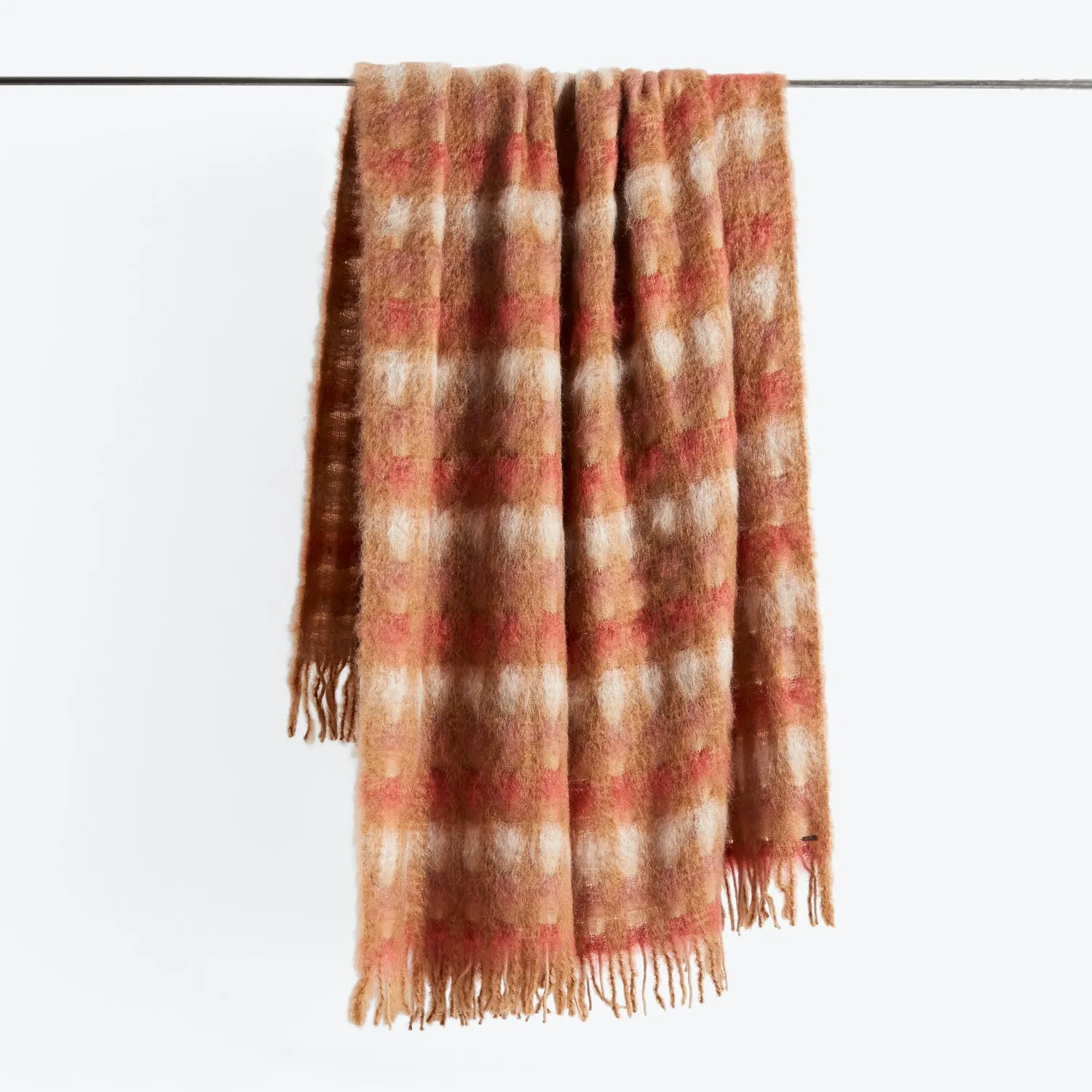 Mohair Plaid Throw