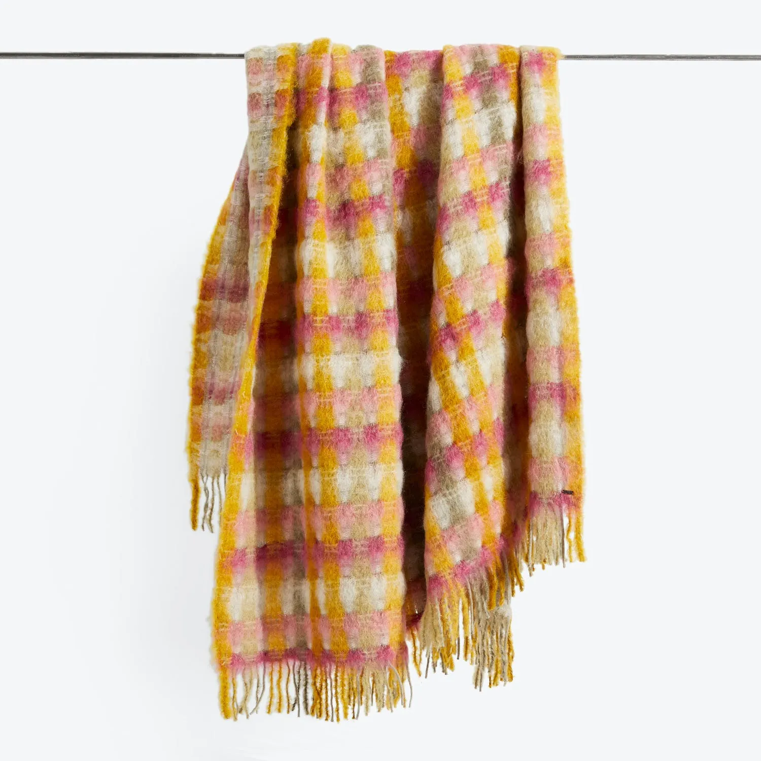 Mohair Plaid Throw