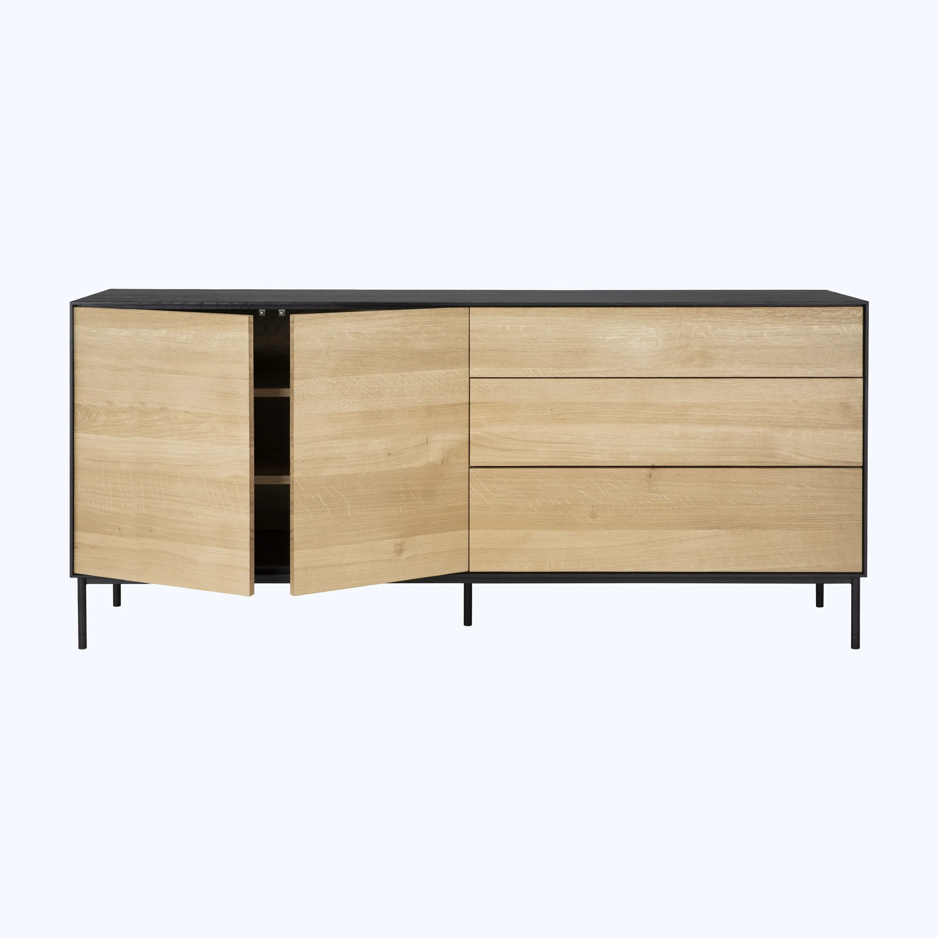 Oak 2-Door Blackbird Sideboard Black