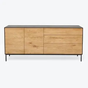 Oak 2-Door Blackbird Sideboard Black