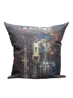 Oil Well Pump Blueprint *Limited Edition* Pillow Cover