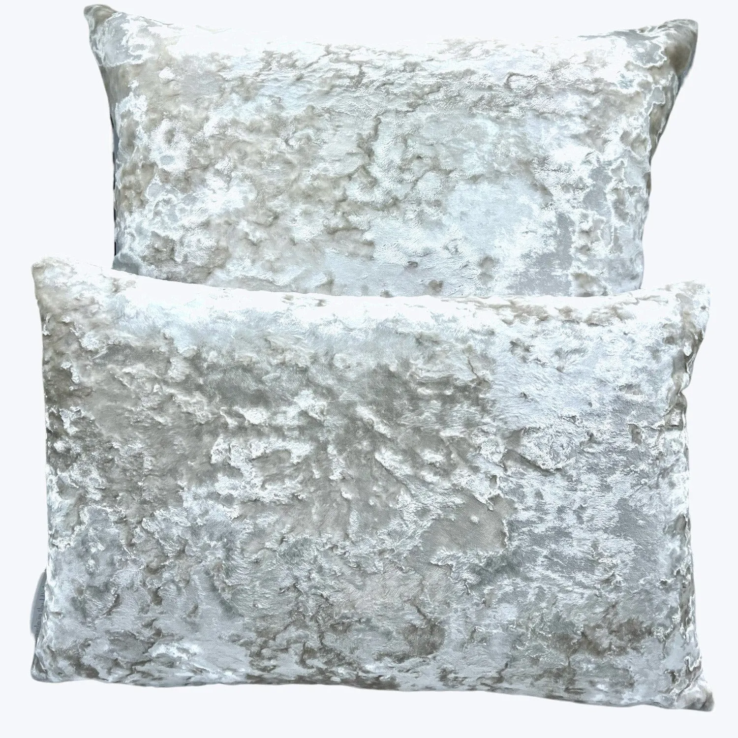 Ombre Crushed Velvet Pillow Ivory