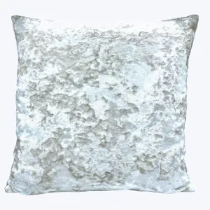 Ombre Crushed Velvet Pillow Ivory