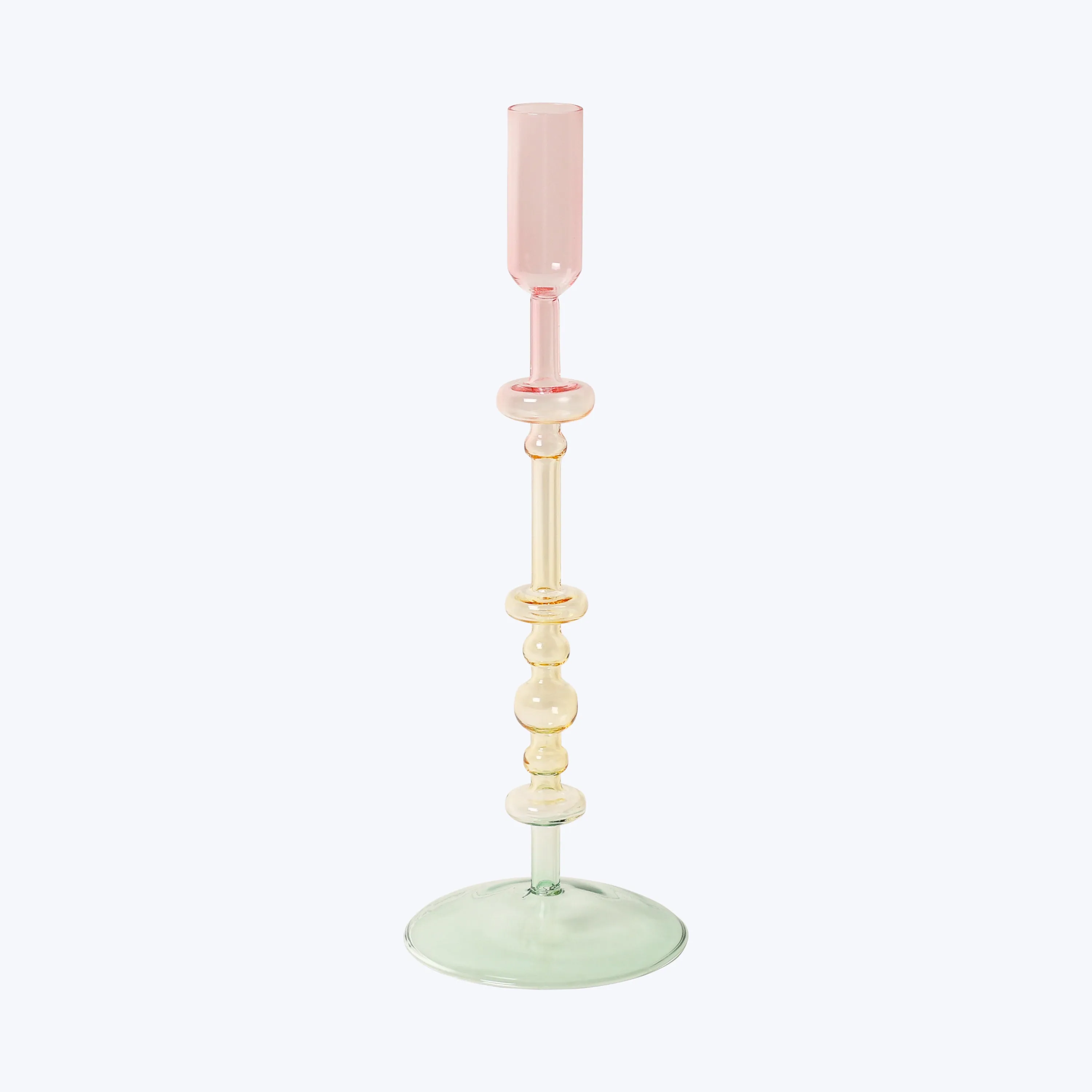Ombre Ornamental Glass Candlestick