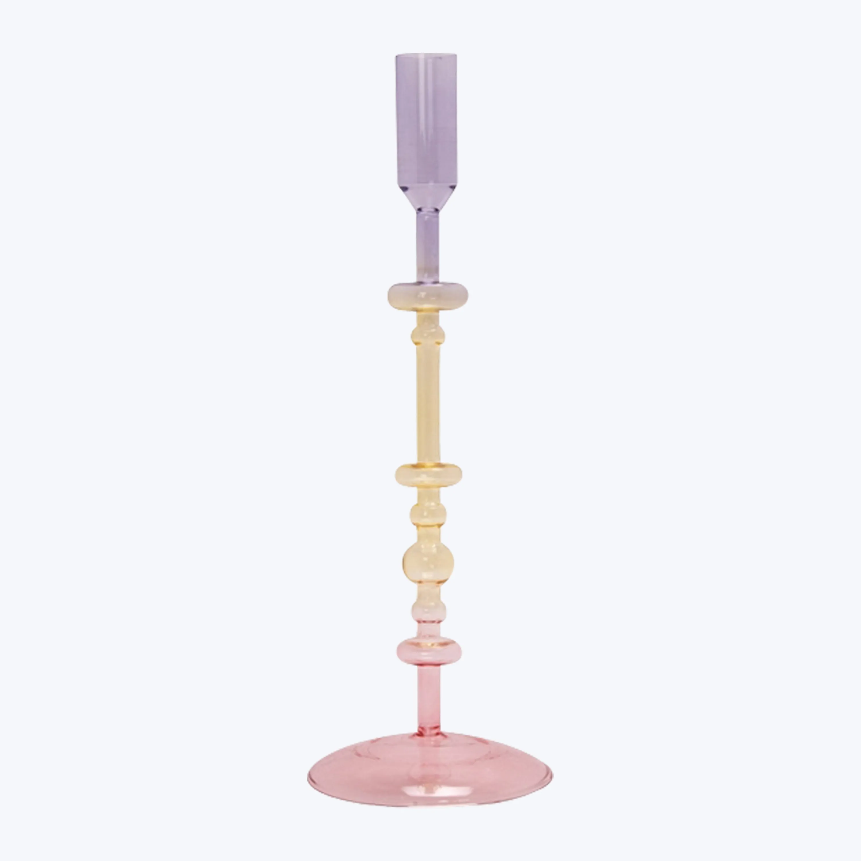 Ombre Ornamental Glass Candlestick