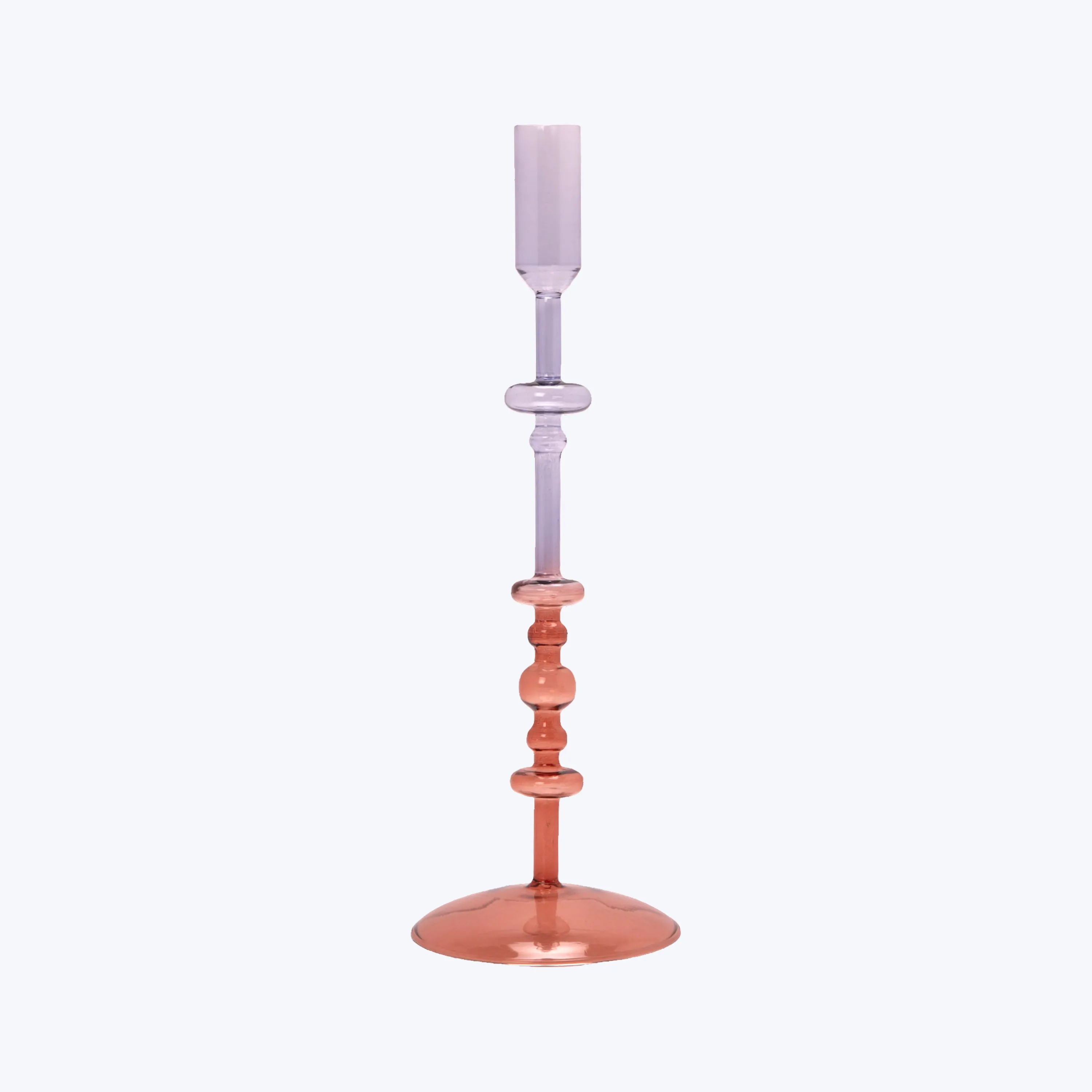 Ombre Ornamental Glass Candlestick