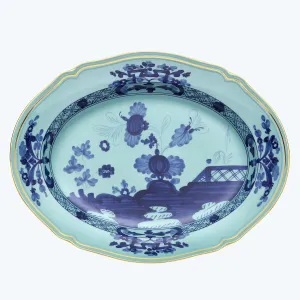 Oriente Iris Gold Oval Flat Platter